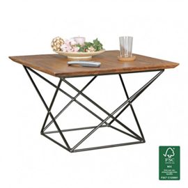 FineBuy Motif Canapé Table Okala carrée moderne Table en bois de sheesham Bois massif 71 ? X 71 ? X 45?cm avec structure en métal Table basse FineBuy Motif Canapé Table Okala carrée moderne Table en bois de sheesham Bois massif 71 ? X 71 ? X 45?cm avec structure en métal Table basse 5