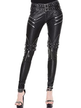 Gothique Femme Noir PU Cuir Sexy Mode Crayon Pantalon Steampunk Femmes Rétro Long Hipsters Leggings Gothique Femme Noir PU Cuir Sexy Mode Crayon Pantalon Steampunk Femmes Rétro Long Hipsters Leggings