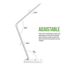 LE Lampe de Bureau LED, 7 Niveaux de luminosité avec 54 LEDs, Blanc Lumière du jour, Réglable, Contrôle Tactile, Lampe de table Pliable, Lampe de lecture, Lampe de chevet LE Lampe de Bureau LED, 7 Niveaux de luminosité avec 54 LEDs, Blanc Lumière du jour, Réglable, Contrôle Tactile, Lampe de table Pliable, Lampe de lecture, Lampe de chevet 5