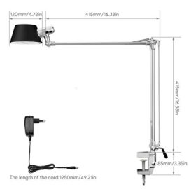 LE-Lampe-de-Bureau-LED-Architecte-Articule-Pliable-Tactile-Moderne-Intensit-Lumire-Rglable-6W-12V-avec-Support-Accroche-Ressort-en-Aluminium-et-Abat-jour-Argent-0-0