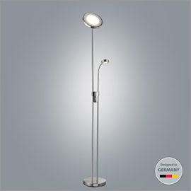 Lampadaire–LED-avec-platine-230-V-IP20-LED-21-W-LED-Lampadaire-moderne-Lampadaire-avec-liseuse-lampadaire-LED-avec-interrupteur-Blanc-chaud-verre-et-mtal-nickel-mat-2000LM-21-W-orientable-Salon-0