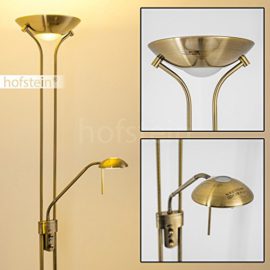 Lampadaire-LED--variateur-Rom-couleur-bronze-Luminaire-de-salon-pour-clairage-intrieur-indirect-pourvu-dun-bras-de-lecture-orientable-Teinte-de-lumire-blanc-chaud-puissance-lumineuse-2000-lumen-0