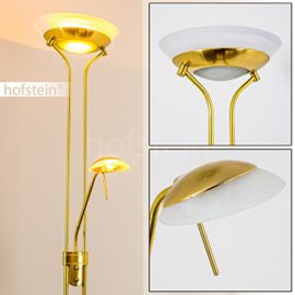 Lampadaire sur pied SALTUM en métal de couleur laiton – Lampe sur pied intensité variable – Luminaire avec liseuse pour salon – séjour – chambre à coucher Lampadaire sur pied SALTUM en métal de couleur laiton – Lampe sur pied intensité variable – Luminaire avec liseuse pour salon – séjour – chambre à coucher 2