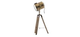 Lampe-projecteur-design-vintage-et-rtro-en-mtal-style-cuivre-et-trpied-en-bois-0-0