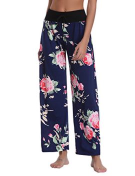 Pantalons-femme-tailles-elastiques-floral-imprim-jambe-large-Pantalon-de-Sport-jogging-yoga-Dcontract-Amincissant-Confortable-Mode-Casual-pantalon-de-pyjama-0