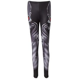 Sharplace-Legging-Femme-Grande-Taille-Sport-Yoga-Course-Elastique-Respirent-Imprim-Tte-de-Mort-0