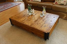 Uncle-Joes-Grande-table-basse-de-style-vintage-shabby-chic-Bois-marron-clair-124-x-84-x-30-cm-0-0