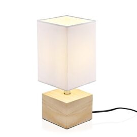 Viugreum® Lampe de Chevet Decoration Moderne, [E14 Ampoule Inclus] Atmosphère Esthétique Lampe de Table Lecture Soin pour Les Yeux en Bois Nature Eclairage de Chambre Salle Viugreum® Lampe de Chevet Decoration Moderne, [E14 Ampoule Inclus] Atmosphère Esthétique Lampe de Table Lecture Soin pour Les Yeux en Bois Nature Eclairage de Chambre Salle 3