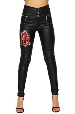 WEARALL Femmes Humide Regardez Cuir Maigre Jeans Dames Rouge Rose Floral Imprimer Fermeture Éclair Poche – 34-44 WEARALL Femmes Humide Regardez Cuir Maigre Jeans Dames Rouge Rose Floral Imprimer Fermeture Éclair Poche – 34-44 2