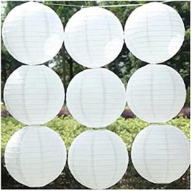 BESTOMZ-Lampion-Papier-Blanc-Lot-de-10-pices1025cm-Lanterne-Papier-Boule-pour-Dcoration-de-Mariage-Maison-Fte-etc-0-1