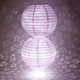 Lampion Papier Chinois Abat-jour Lanterne Ciselée Boule pour Décoration de Mariage Maison Noël Fête etc. Avec LED(Lot de 10pcs)-Dazone® Lampion Papier Chinois Abat-jour Lanterne Ciselée Boule pour Décoration de Mariage Maison Noël Fête etc. Avec LED(Lot de 10pcs)-Dazone® 4