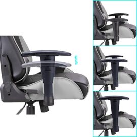 IWMH-Racing-Chaise-Sige-Gaming-De-Luxe-Fauteuil-Gamer-Pro-Assise-Baquet-Sport-En-Similicuir-PU-Hauteur-Rglable-Inclinable-135-Avec-Ttire-Support-Lombaire-Flexible-Idal-Pour-Joueurs-PC-Gamer-0-3