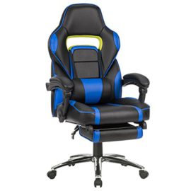 LANGRIA-Fauteuil-de-Bureau-Racing-pour-Gaming-Cuir-PU-Cousin-Lombaire-et-repose-pieds-0