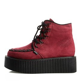 RoseG-Femmes-Lacets-Plate-Forme-Gothique-Punk-Creepers-Bottes-Chaussures-0-2