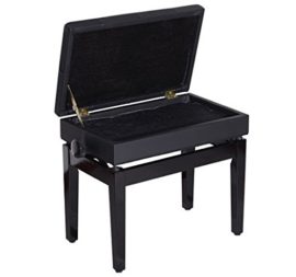 Banquette tabouret siège pour piano hauteur réglable 76L x 36l x 48-58H cm coffre de rangement interne assise simili cuir capitonné bois noir 10 Banquette tabouret siège pour piano hauteur réglable 76L x 36l x 48-58H cm coffre de rangement interne assise simili cuir capitonné bois noir 10 5