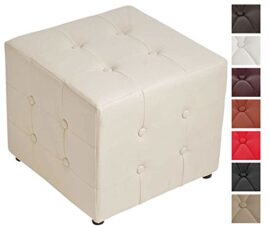 CLP Tabouret Pouf Rembourré CUBIC, Pouf Carré 44 x 44 cm en Similicuir, Tabouret Pou cube carré, Tabouret Repose-pied, 7 Couleurs au choix, Hauteur 38 cm CLP Tabouret Pouf Rembourré CUBIC, Pouf Carré 44 x 44 cm en Similicuir, Tabouret Pou cube carré, Tabouret Repose-pied, 7 Couleurs au choix, Hauteur 38 cm