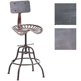 CLP Tabouret de bar ESSEN, style industriel, réglable en hauteur 52 – 72 cm, en métal, chaise de comptoir avec repose-pieds, chaise haute avec dossier CLP Tabouret de bar ESSEN, style industriel, réglable en hauteur 52 – 72 cm, en métal, chaise de comptoir avec repose-pieds, chaise haute avec dossier 2