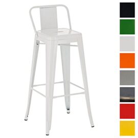 CLP Tabouret de bar en métal MASON, Tabouret de bar industriel en métal avec repose-pied, Chaise de Comptoir avec une hauteur d’assise de 77 cm, 8 Couleurs au choix CLP Tabouret de bar en métal MASON, Tabouret de bar industriel en métal avec repose-pied, Chaise de Comptoir avec une hauteur d’assise de 77 cm, 8 Couleurs au choix