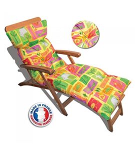 COUSSIN BAIN DE SOLEIL motif jungle 180*60*12 cm COUSSIN BAIN DE SOLEIL motif jungle 180*60*12 cm