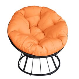 Deluxe rotative à 360 ° Papasan Chaise avec coussin moelleux, extérieur Patio pivotant planeur à bascule Fauteuil lounge, Deep Assise Chaise de lune, solide Tissu sergé Orange Coussin Deluxe rotative à 360 ° Papasan Chaise avec coussin moelleux, extérieur Patio pivotant planeur à bascule Fauteuil lounge, Deep Assise Chaise de lune, solide Tissu sergé Orange Coussin