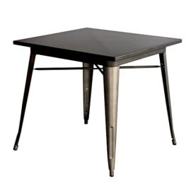 Fashion Commerce 01-lf606 Table Tolix carré, métal, Canne de Fusil, 80 x 80 x 75 cm Fashion Commerce 01-lf606 Table Tolix carré, métal, Canne de Fusil, 80 x 80 x 75 cm