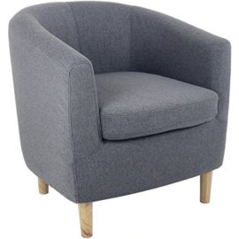 Fauteuil design KARL en tissus gris foncé Fauteuil design KARL en tissus gris foncé