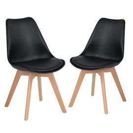 HJ-WeDoo-Lot-de-4-chaises-de-salle–manger-scandinaves-Chaises-Rtro-Tulip-bois-de-htre-massif-Blanc-0