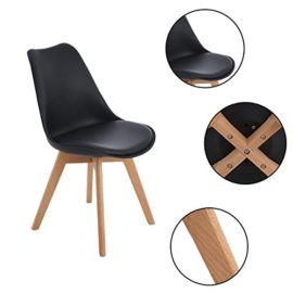 H.J WeDoo bois de chêne Chaise,Lot de 4 chaises de salle à manger scandinaves inspire par Eames DSW chaises avec assise rembourrée – Gris H.J WeDoo bois de chêne Chaise,Lot de 4 chaises de salle à manger scandinaves inspire par Eames DSW chaises avec assise rembourrée – Gris 5