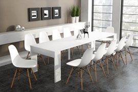 Home-innovation-Table-de-Salle--Manger-extensible-jusqu-301-cm-Blanc-Brillant-Dimensions-ferme-90x49x75-cm-de-hauteur-0