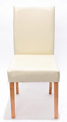 Lot de 4 chaises de séjour Littau, cuir reconstitué, crème, pieds clairs Lot de 4 chaises de séjour Littau, cuir reconstitué, crème, pieds clairs 3