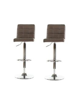 Moloo Lot de 2 Tabourets de bar Faux Cuir Square 41 x 50 x 113 cm Moloo Lot de 2 Tabourets de bar Faux Cuir Square 41 x 50 x 113 cm