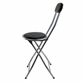 Oypla-Noir-rembourr-Chaise-haute-pliante-Petit-djeuner-Cuisine-Tabouret-de-bar-Sige-0-2