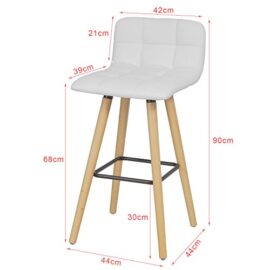 Promotion -30%! SoBuy® FST50-W Tabouret de bar cuisine avec dossier et repose-pieds haute qualité –Blanc Promotion -30%! SoBuy® FST50-W Tabouret de bar cuisine avec dossier et repose-pieds haute qualité –Blanc 3