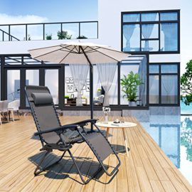 SONGMICS Chaise longue inclinable Transat de Jardin en textilène Bain de soleil Pliable Léger Réglable en continu Ergonomique Avec appui-tête, porte-gobelet Usage à l’intérieur et à l’extérieur Pour balcon, terrasse, jardin, camping, plage Couleur grise GCB01GY SONGMICS Chaise longue inclinable Transat de Jardin en textilène Bain de soleil Pliable Léger Réglable en continu Ergonomique Avec appui-tête, porte-gobelet Usage à l’intérieur et à l’extérieur Pour balcon, terrasse, jardin, camping, plage Couleur grise GCB01GY 5