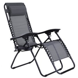 SONGMICS Chaise longue inclinable Transat de Jardin en textilène Bain de soleil Pliable Léger Réglable en continu Ergonomique Avec appui-tête, porte-gobelet Usage à l’intérieur et à l’extérieur Pour balcon, terrasse, jardin, camping, plage Couleur grise GCB01GY SONGMICS Chaise longue inclinable Transat de Jardin en textilène Bain de soleil Pliable Léger Réglable en continu Ergonomique Avec appui-tête, porte-gobelet Usage à l’intérieur et à l’extérieur Pour balcon, terrasse, jardin, camping, plage Couleur grise GCB01GY 2