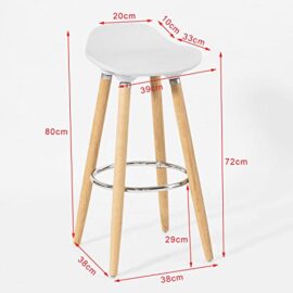 SoBuy® 2x FST34-W Lot de 2 Tabourets de bar cuisine avec repose-pieds haute qualité SoBuy® 2x FST34-W Lot de 2 Tabourets de bar cuisine avec repose-pieds haute qualité 3