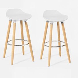 SoBuy® 2x FST34-W Lot de 2 Tabourets de bar cuisine avec repose-pieds haute qualité SoBuy® 2x FST34-W Lot de 2 Tabourets de bar cuisine avec repose-pieds haute qualité 2