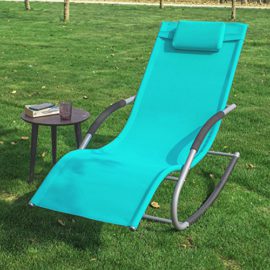SoBuy-2x-OGS28-HB-Lot-de-2-Fauteuils–bascule-Transats-de-jardin-avec-repose-pieds-Bains-de-soleil-Rocking-Chair-Turquoise-0