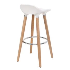 Songmics Lot de 2 Tabourets de bar Pieds en bois de hêtre Hauteur de l’assise 73 cm Assise en plastique ABS blanc LJB20W Songmics Lot de 2 Tabourets de bar Pieds en bois de hêtre Hauteur de l’assise 73 cm Assise en plastique ABS blanc LJB20W 5