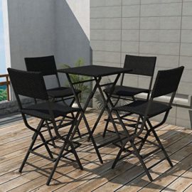 Table-avec-4-chaises-pliantes-de-jardin-Noir-0