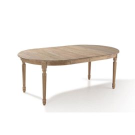 Table ronde extensible bois chêne clair 120/200cm MEDICIS Table ronde extensible bois chêne clair 120/200cm MEDICIS 2