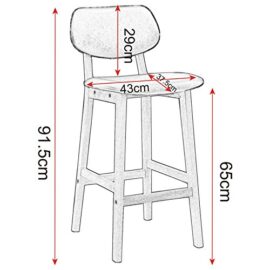 WOLTU® #619 Tabouret de bar lot de 2,tabouret de cuisine design en cuir artificiel et bois,6 Couleurs WOLTU® #619 Tabouret de bar lot de 2,tabouret de cuisine design en cuir artificiel et bois,6 Couleurs 4