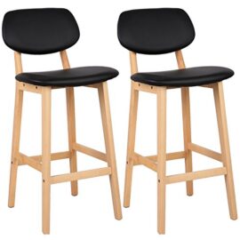 WOLTU® #619 Tabouret de bar lot de 2,tabouret de cuisine design en cuir artificiel et bois,6 Couleurs WOLTU® #619 Tabouret de bar lot de 2,tabouret de cuisine design en cuir artificiel et bois,6 Couleurs