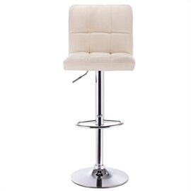 WOLTU® #868 Tabouret de bar lot de 2 en lin assise,réglable et rotatif WOLTU® #868 Tabouret de bar lot de 2 en lin assise,réglable et rotatif 5