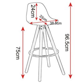 WOLTU® Lot de 2 Tabouret de bar en plastique/lin siège tabouret de cuisine avec Repose-pied,#885 WOLTU® Lot de 2 Tabouret de bar en plastique/lin siège tabouret de cuisine avec Repose-pied,#885 4