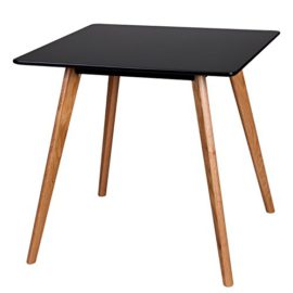 Wohnling-Table-Salle--Manger-en-MDF-Bois--Table--manger-avec-plateau-de-table-en-noir--solide-table-de-cuisine-style-rtro--Table-en-bois-en-design-scandinave--Chssis-en-Placage-frne-0