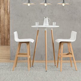 [en.casa]® Tabouret de bar blanc 110x70cm comptoir de bar table de bar table mange-debout rétro table [en.casa]® Tabouret de bar blanc 110x70cm comptoir de bar table de bar table mange-debout rétro table 3