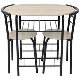 vidaXL-Ensemble-de-meuble-pour-salle–manger-NoirArgent-MDF-Table-tabouret-de-bar-0-0