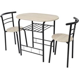 vidaXL-Ensemble-de-meuble-pour-salle–manger-NoirArgent-MDF-Table-tabouret-de-bar-0-2