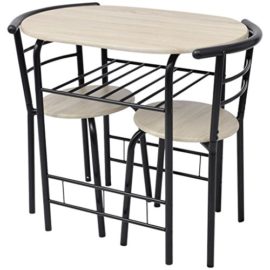 vidaXL-Ensemble-de-meuble-pour-salle--manger-NoirArgent-MDF-Table-tabouret-de-bar-0